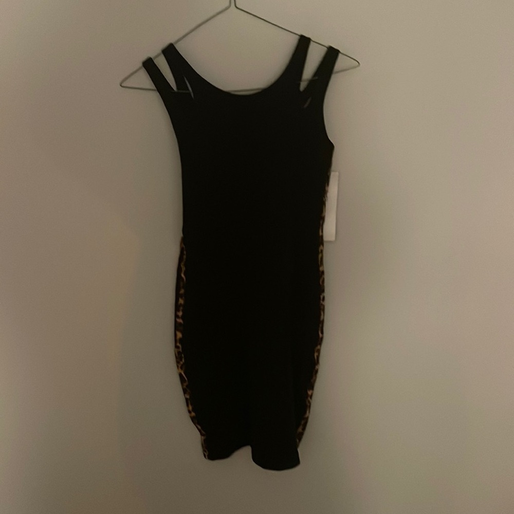 Black and cheetah By Debra tween mini dress